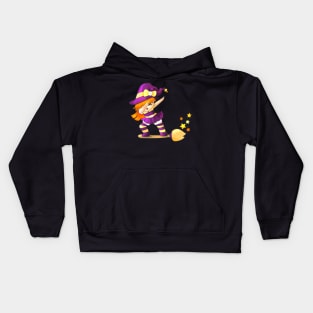 Dabbing Kawaii Witch Kids Hoodie